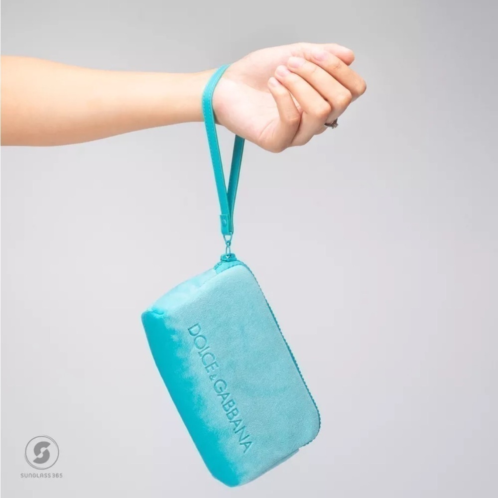 Dolce & Gabbana Turquoise Wristlet Pouch